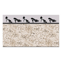 high heel shoes business cards