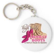 High Heels and Combat Boots (Desert) Keychain