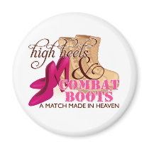 High Heels and Combat Boots (Desert) Fridge Magnets