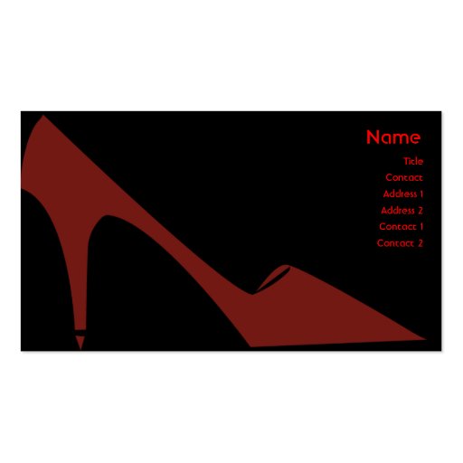High Heels - Business Business Card Templates (front side)