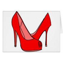 High heels cards