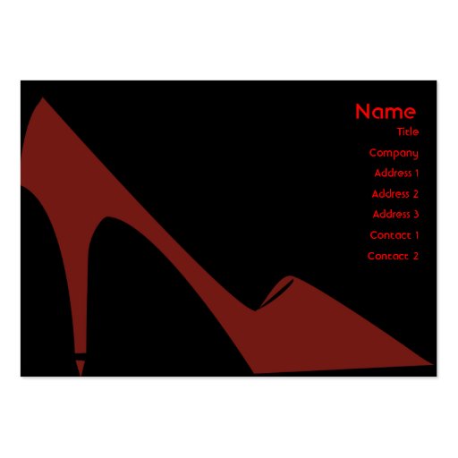 High Heels - Chubby Business Card Templates (front side)