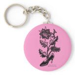 High heel's Flower Keychain