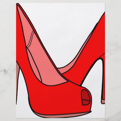 A sexy pair of red high heeled shoes for the lady