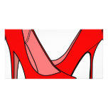 High heels personalized photo card
