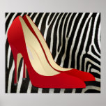 high heels red print