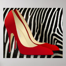 high heels red print