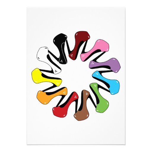 High_Heels_Shoe_of_Every_Color COLORFUL COLLECTION Personalized Invite
