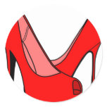 High heels round sticker