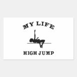 High Jump My Life Rectangular Sticker