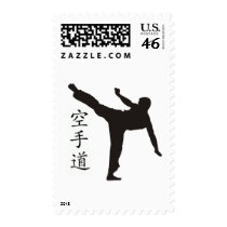 High Kick/Karate Kanji Postage Stamp