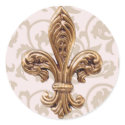 HIGH LIFE Charm School pink scroll fleur de lis St stickers