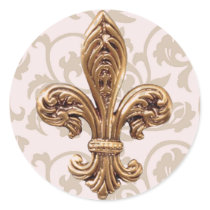 HIGH LIFE Charm School pink scroll fleur de lis St stickers