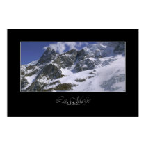 High mountains: La Meije in France posters
