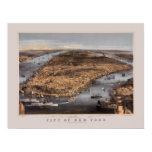 High over New York City in 1856 posters