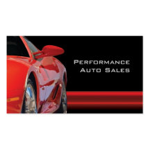 High Performance Auto Sales and Service Business Card Templates