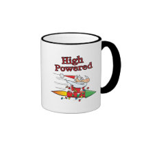 high powered rocket santa toon mug