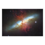 High Rate Star Formation Starburst Galaxy M82 Art Photo