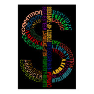 High Res Dollar Sign Poster print
