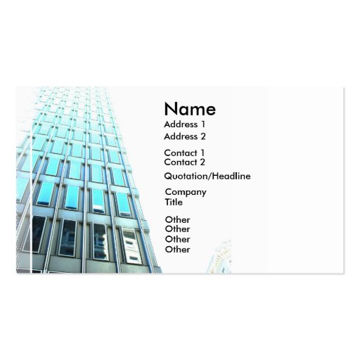 High Rise Building Artistic Business Card