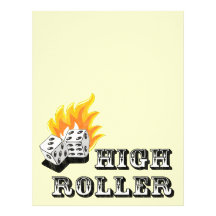 high roller letterhead design