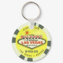 High Roller Yellow Chip Keychain