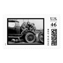 High School Girl Auto Mechanics 1927 postage by lc_vintagephotos High School Girl Auto Mechanics 1927 postage