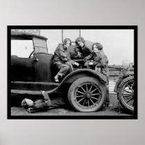 High School Girl Auto Mechanics 1927 Posters