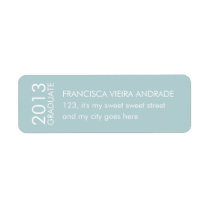 High School Graduation 2013 Vertical Blue White labels