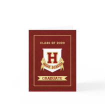High School Graduation Invitation - Red cards by class_of_store High School Graduation Invitation - Red cards