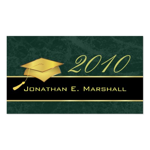 High School Graduation Name Cards - 2010 Business Card Templates (front side)