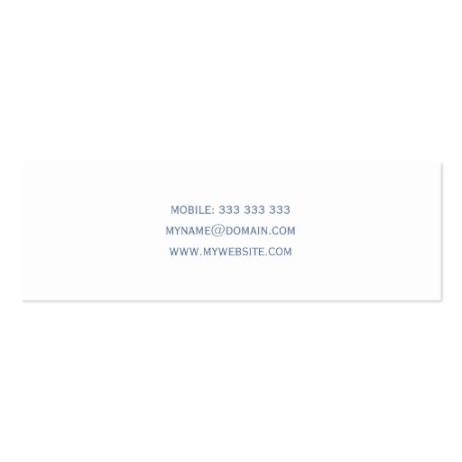 High School Graduation Name Navy Blue White 2013 Business Card (back side)