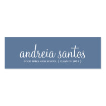High School Graduation Name Navy Blue White 2013 business cards