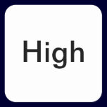 "High" Setting Labels/ stickers