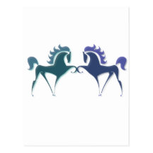 High Stepping Horse Logo Postcard