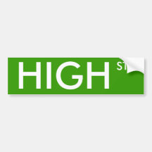 High Street Bumper Stickers
