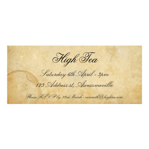 High Tea/Afternoon Tea invite