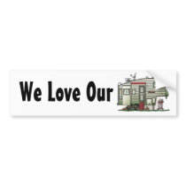 High Tech 5th Wheel Camper Bumper Stickers bumper stickers by art1st High Tech 5th Wheel Camper Bumper Stickers bumper stickers
