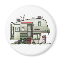 High Tech 5th Wheel Camper Magnet