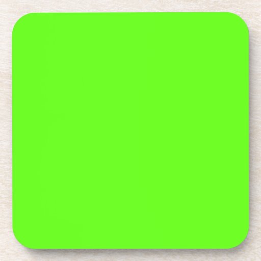High Visibility Neon Green Drink Coasters