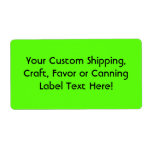 High Visibility Neon Green Personalized Shipping Labels High Visibility Neon Green Personalized Shipping Labels