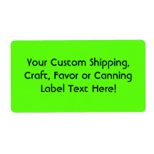 High Visibility Neon Green Personalized Shipping Labels