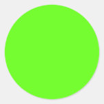 High Visibility Neon Green Round Stickers