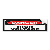 High Voltage bumper stickers
