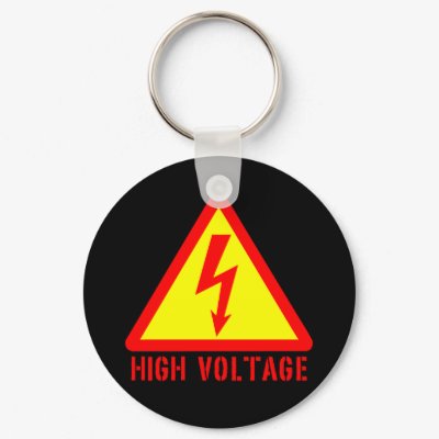 High Voltage Keychain by TheFamousLabel