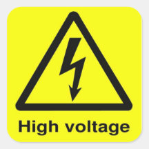 High Voltage Sticker