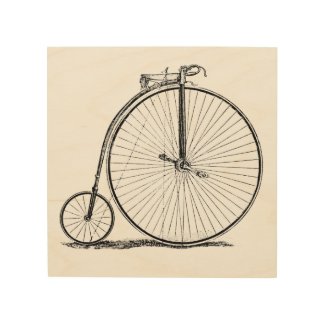 High Wheeler Victorian Penny Farthing Cycle Biking Wood Wall Art