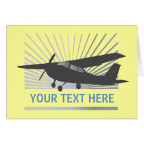 High Wing Aircraft Greeting Cards