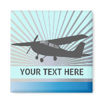 High Wing Aircraft Refrigerator Magnet