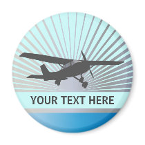 High Wing Aircraft Fridge Magnets